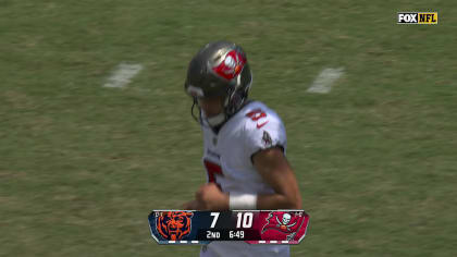 Tampa Bay Buccaneers punter Jake Camarda (5) punts during the