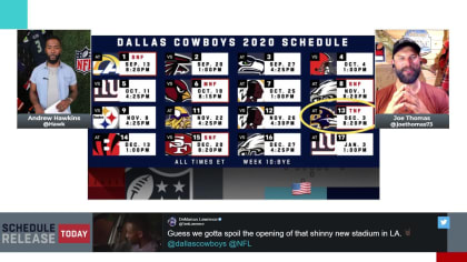 2020 Dallas Cowboys Schedule