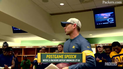 Matt LaFleur congratulates Green Bay Packers for win over Denver Broncos in  postgame speech