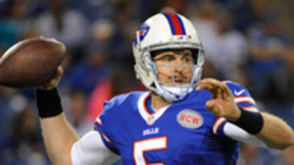 Buffalo Bills holder Brian Moorman holds up his hands in