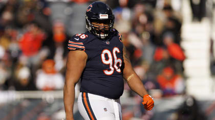 Tampa Bay Buccaneers defensive end Akiem Hicks (96) warms up before an NFL  football game against