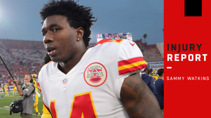 Chiefs wide receiver Sammy Watkins out for Sunday's game against