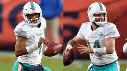 SANTA CLARA, CA - DECEMBER 04: Miami Dolphins quarterback Tua Tagovailoa  (1) throws a pass during the NFL professional football game between the  Miami Dolphins and San Francisco 49ers on December 4