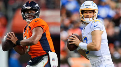 Decals are on Denver Broncos wide receiver Montrell Washington's helmet  during an NFL football game against the Los Angeles Chargers, Monday, Oct.  17, 2022, in Inglewood, Calif. (AP Photo/Kyusung Gong Stock Photo 