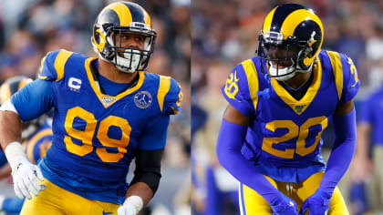 Download NFL Athlete Aaron Donald Yellow Jersey Wallpaper