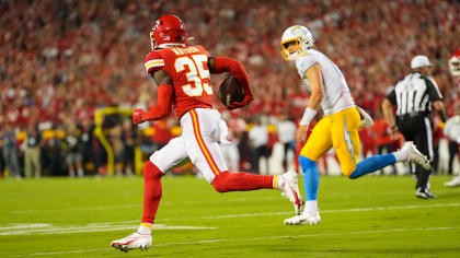 WATCH: Chiefs rookie CB Jaylen Watson's pick-six vs. Chargers