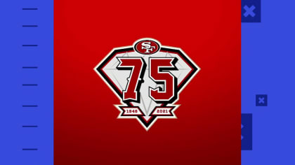 LOTS 2pcs SAN FRANCISCO 49ers 75th  Anniversary logo Iron on  Patch  4" 