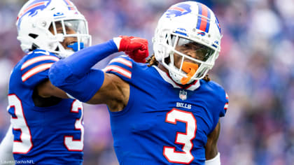 Bills S Damar Hamlin attends Sunday's Divisional Round matchup