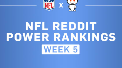 Reddit Power Rankings: NFL Week 5