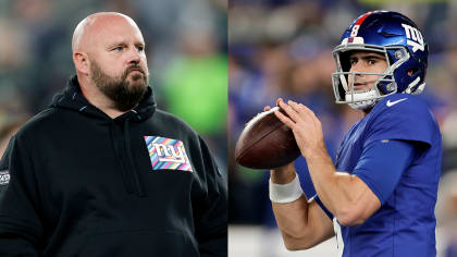 New York Giants on Sidelines Bench