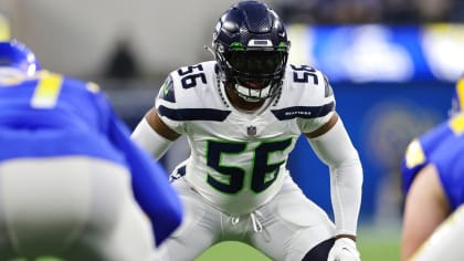 Seattle Seahawks linebacker Jordyn Brooks engulfs Carolina