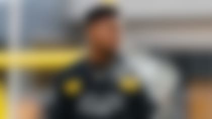 Pittsburgh Steelers wide receiver JuJu Smith-Schuster (19) warms up prior to an NFL football AFC divisional playoff game against the Jacksonville Jaguars, Sunday, Jan. 14, 2018, in Pittsburgh. The Jaguars defeated the Steelers, 45-42. (Ryan Kang via AP)