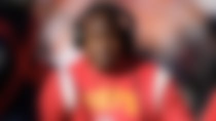 Kansas City Chiefs offensive coordinator Eric Bieniemy in the first half of an NFL football game Sunday, Dec. 11, 2022, in Denver. (AP Photo/David Zalubowski)