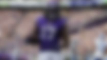 Minnesota Vikings wide receiver K.J. Osborn (17) catches a 28-yard touchdown pass during the second half of an NFL football game against the Detroit Lions, Sunday, Sept. 25, 2022, in Minneapolis. (AP Photo/Andy Clayton-King)