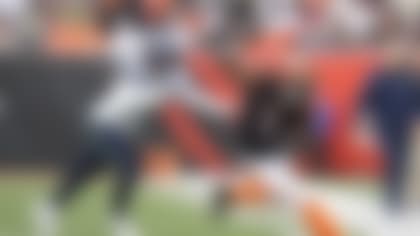 Cincinnati Bengals' Ja'Marr Chase (1) runs against Seattle Seahawks' Devon Witherspoon during the first half of an NFL football game, Sunday, Oct. 15, 2023, in Cincinnati. (AP Photo/Michael Conroy)