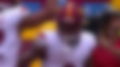 Sam Howell with a 7-yard touchdown pass to Brian Robinson vs. Arizona Cardinals