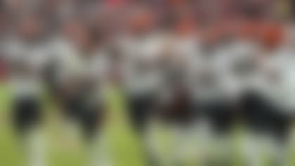 Cincinnati Bengals defensive end Sam Hubbard (94) celebrates his fumble recovery against the Arizona Cardinals during the second half of an NFL football game, Sunday, Oct. 8, 2023, in Glendale, Ariz. (AP Photo/Rick Scuteri)