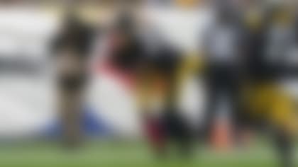 San Francisco 49ers wide receiver Brandon Aiyuk, rear, catches a touchdown while defended by Pittsburgh Steelers cornerback Patrick Peterson (20) during the first half of an NFL football game Sunday, Sept. 10, 2023, in Pittsburgh. (AP Photo/Matt Freed)