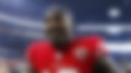 San Francisco 49ers wide receiver Deebo Samuel (19) smiles as he leaves the field after an NFL wild-card playoff football game against the Dallas Cowboys, Sunday, Jan. 16, 2022, in Arlington, Texas. The 49ers defeated the Cowboys 23-17. (Kevin Terrell via AP)