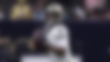 New Orleans Saints quarterback Jameis Winston (2) drops back to pass in the first half of an NFL preseason football game against the Jacksonville Jaguars in New Orleans, Monday, Aug. 23, 2021. (AP Photo/Brett Duke)