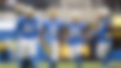 Los Angeles Chargers linebacker Daiyan Henley (0) reacts after a sack during an NFL preseason football game against the New Orleans Saints, Sunday, Aug. 20, 2023, in Inglewood, Calif. (AP Photo/Kyusung Gong)