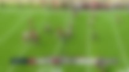 Christian Ried rolls left for accurate __-yard strike to Mykael Anderson