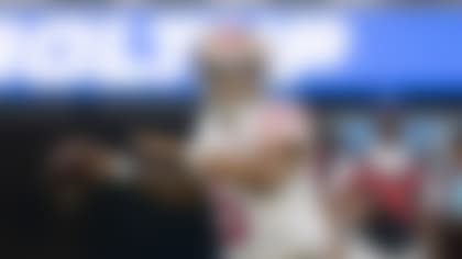 San Francisco 49ers quarterback Trey Lance (5) throws a pass during an NFL preseason football game against the Los Angeles Chargers Sunday, Aug. 22, 2021, in Inglewood, Calif. (AP Photo/Kyusung Gong)