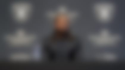 Las Vegas Raiders wide receiver Davante Adams speaks during an NFL football news conference Tuesday, March 22, 2022, in Henderson, Nev. (AP Photo/John Locher)