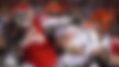 Cincinnati Bengals quarterback Joe Burrow (9) runs from Kansas City Chiefs defensive tackle Chris Jones (95) during the second half of the NFL AFC Championship playoff football game, Sunday, Jan. 29, 2023, in Kansas City, Mo. (AP Photo/Jeff Roberson)