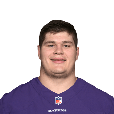 Baltimore Ravens center Tyler Linderbaum (64) looks on during pre