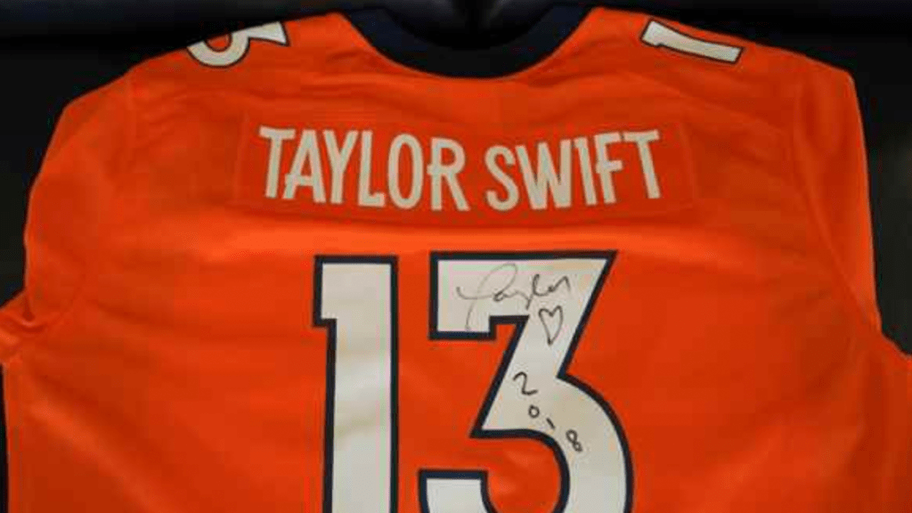 Bids for Taylor Swift signed Broncos jersey reach $1,600