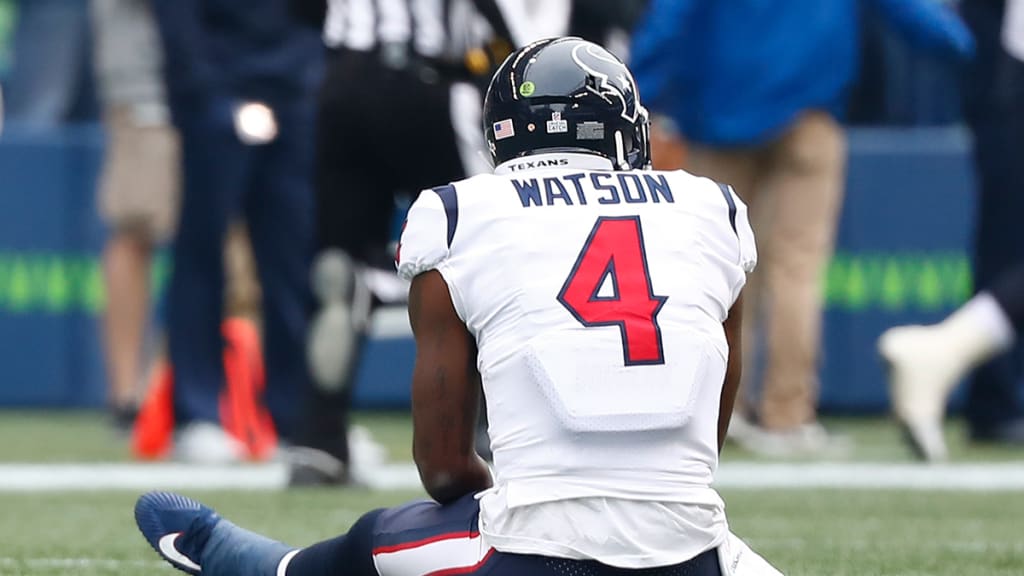 FILE - Houston Texans quarterback Deshaun Watson throws a pass during an  NFL training camp football practice Friday, Aug. 21, 2020, in Houston. It  has been a mere eight months since Patrick