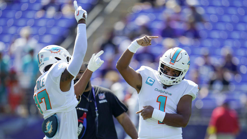 Dolphins' Tua Tagovailoa Jersey from Record-Tying Game vs. Ravens