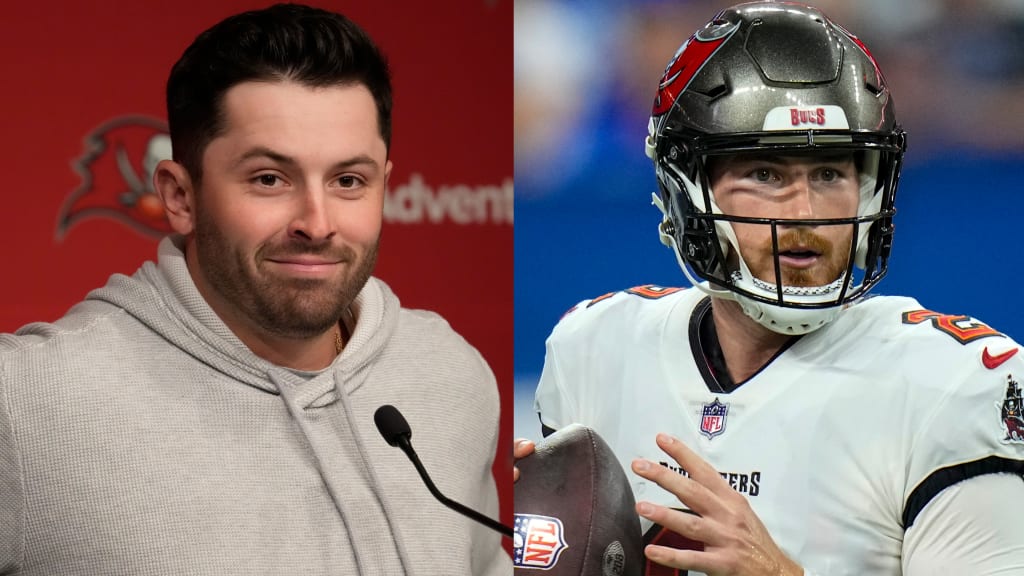 Bucs QBs Baker Mayfield, Kyle Trask to battle into training camp