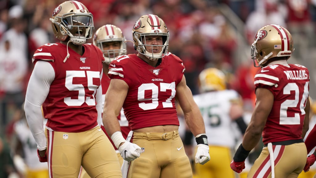 49ers Face Swap: DeForest Buckner and Solomon Thomas, 2 defensive linemen  1 offensive photo 