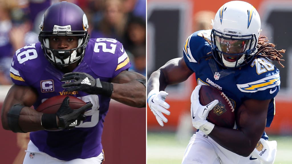 Vikings' Adrian Peterson vs. Texans' Arian Foster in rush to