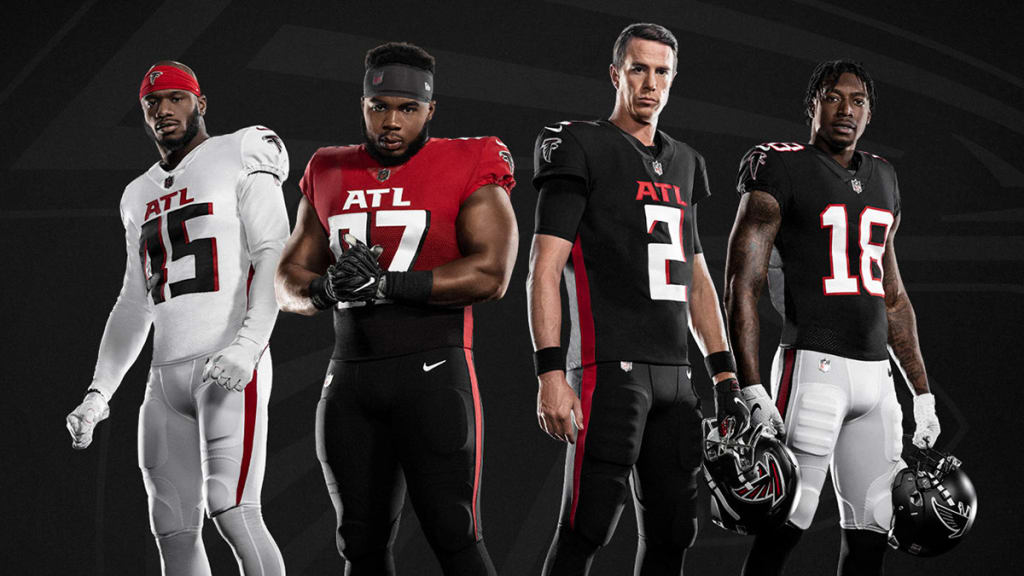 Falcons unveil new uniforms, helmet ahead of 2020