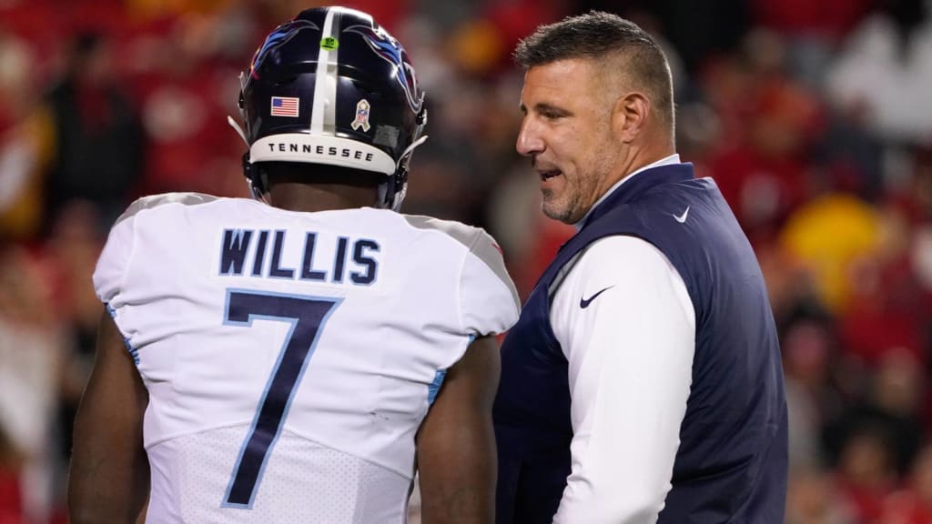 Tennessee Titans QB Malik Willis replaces Ryan Tannehill in Bills game