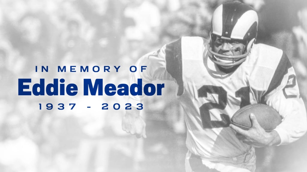 EDDIE MEADOR LOS ANGELES RAMS DEFENSIVE BACK 1959-1970 (1960'S NFL ALL  DECADE TEAM) 