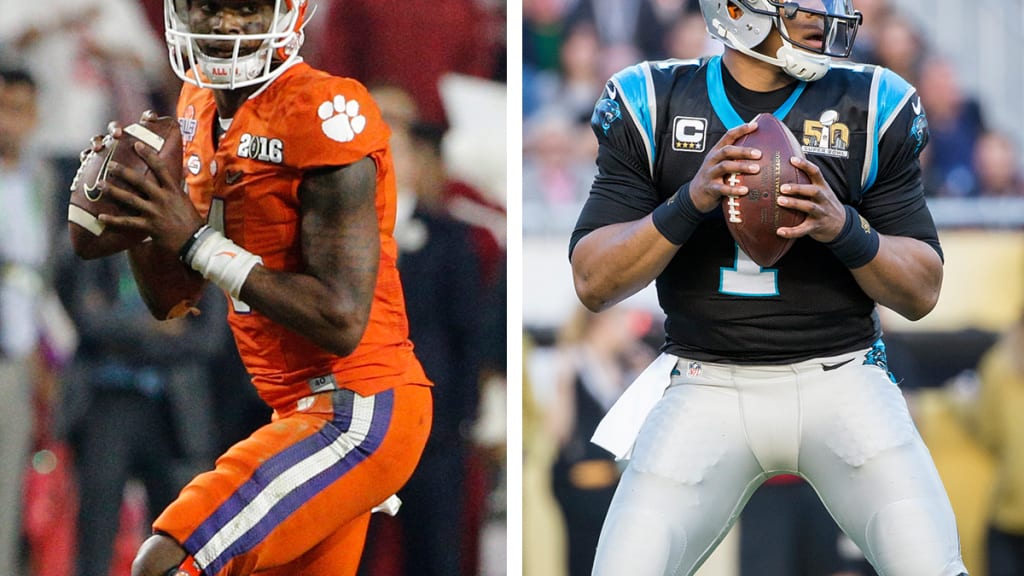 Panthers' Cam Newton mentoring Clemson's Deshaun Watson