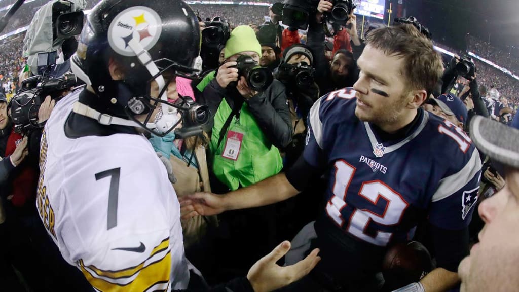 Steelers quarterback Ben Roethlisberger asks Tom Brady to swap jerseys