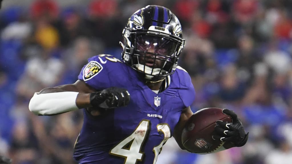 September 10, 2023: Baltimore Ravens RB Justice Hill (43) in action during  a game against the