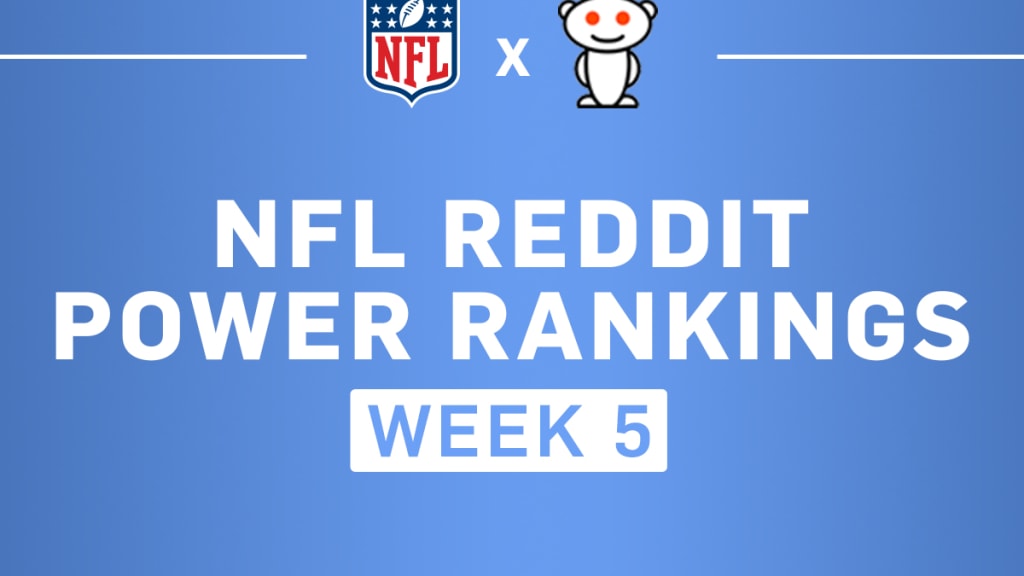 Reddit Power Rankings: NFL Week 5