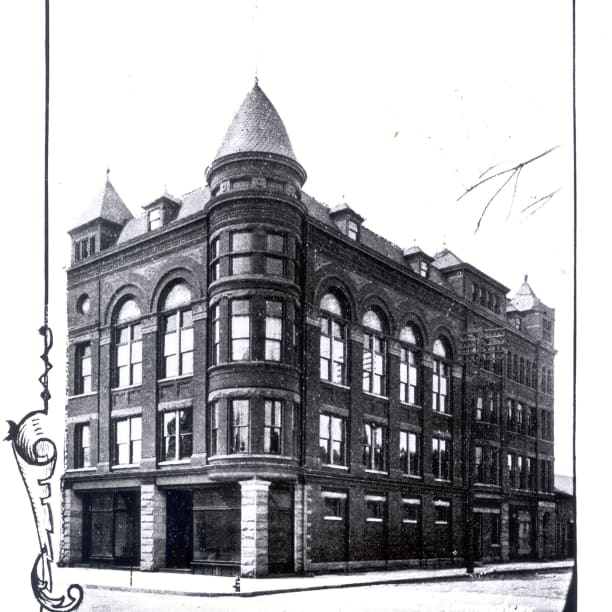 A meeting on the ground floor of the Odd Fellows building -- in the showroom of an auto dealership -- gave birth to the football league that would eventually become the NFL. (Courtesy of the Pro Football Hall of Fame)