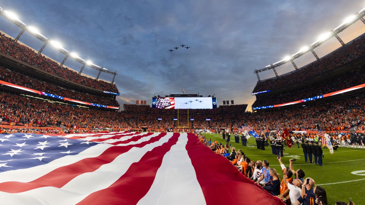 Kansas City, United States. 11th Oct, 2020. Fans take in a flyover before  the Kansas City Chiefs take on the Las Vegas Raiders at Arrowhead Stadium  in Kansas City on Sunday, October