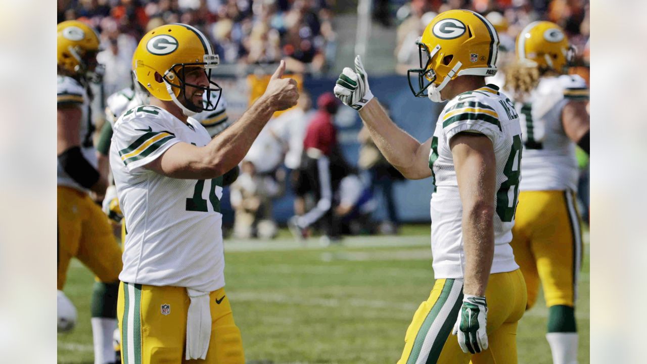 February 6, 2011: Green Bay Packers quarterback Aaron Rodgers (12)  celebrates with Green Bay Packers wide receiver Jordy Nelson (87) after a  touchdown was scored during the Green Bay Packers victory over