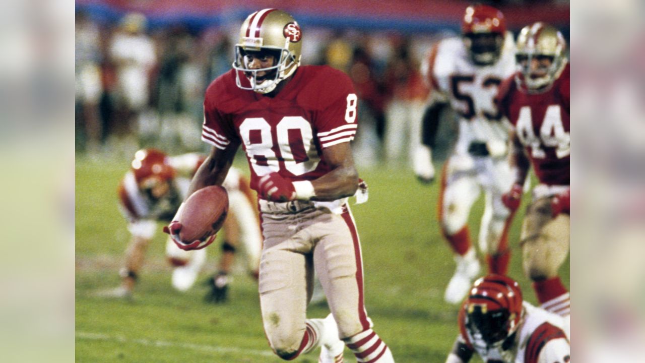 Is Rice the best player of all time? That might be up for debate -- at least according to those who fight for Jim Brown -- but no one has been better since the AFL-NFL merger. The current all-time leader in catches (1,549), receiving yards (22,895) and receiving touchdowns (197), Rice was also MVP of Super Bowl XXIII, in which he posted 215 receiving yards.