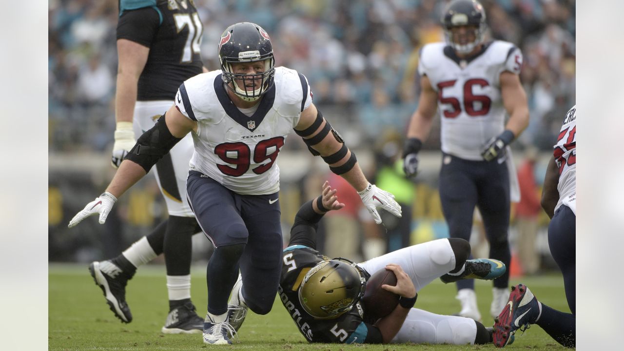 Portrait of Houston Texans linebacker Chris Smith (92) during the first  half of an NFL football game against the Jacksonville Jaguars, Sunday, Dec.  19, 2021, in Jacksonville, Fla. Texans defeated the Jaguars