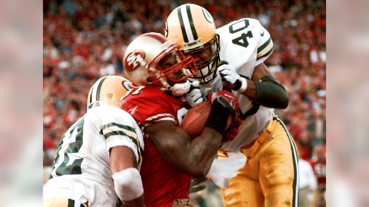 Though he might not be the franchise's premier wideout, Owens did author "The Catch II," caught 20 passes in one game and rang up five 1,000-yard seasons in his eight years with the 49ers. T.O. was also the ultimate mismatch.