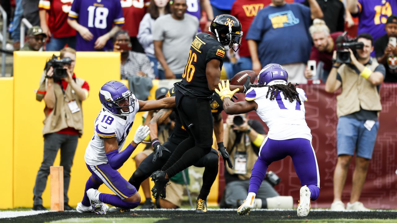 Washington Commanders cornerback Danny Johnson (36) runs during an